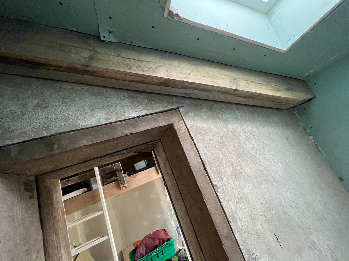 New timber fitted alongside existing rafter